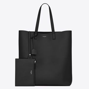 Saint Laurent Black Leather Tote Bag